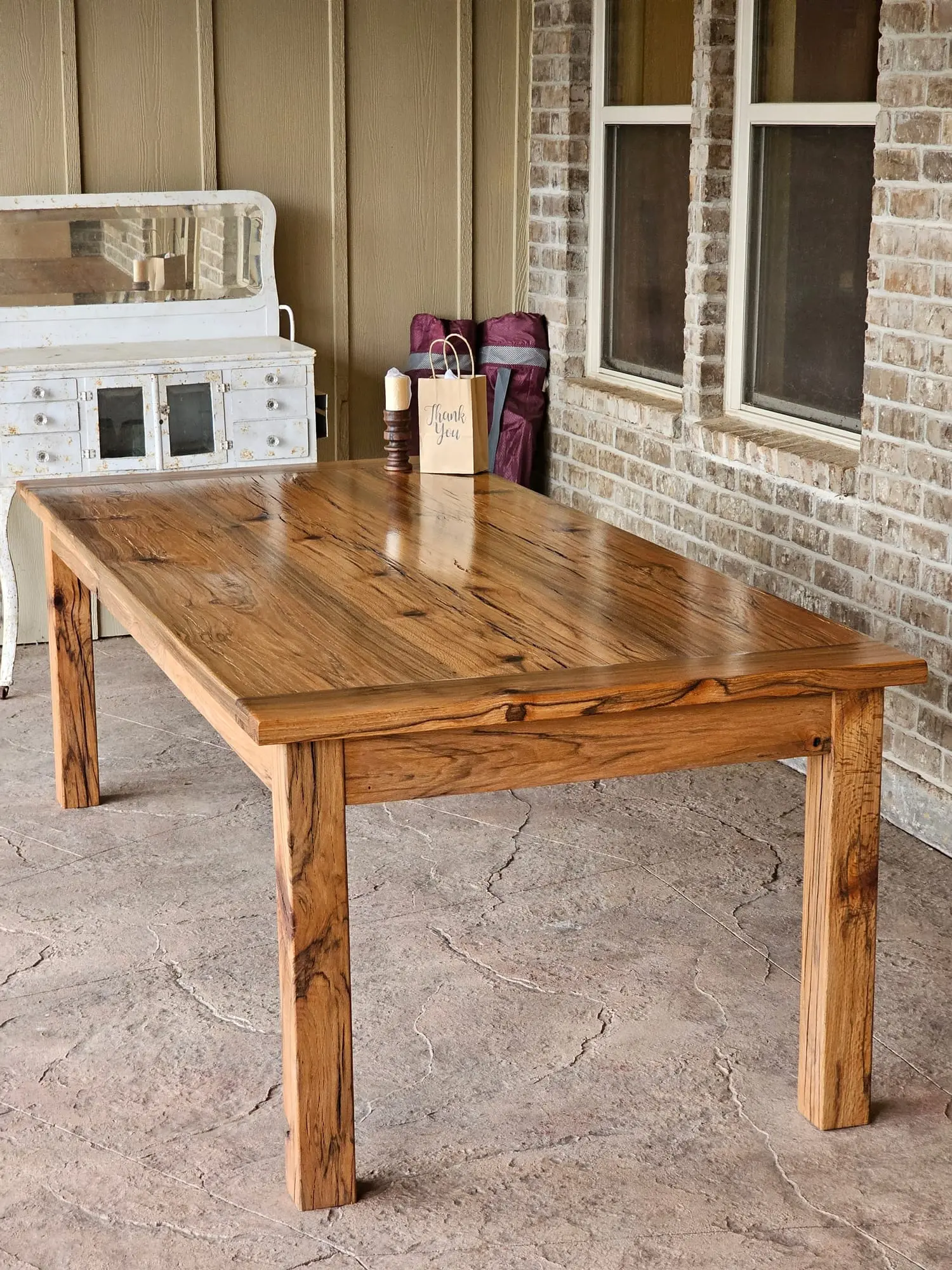 Red Oak furniture built at the Wolfe City shop