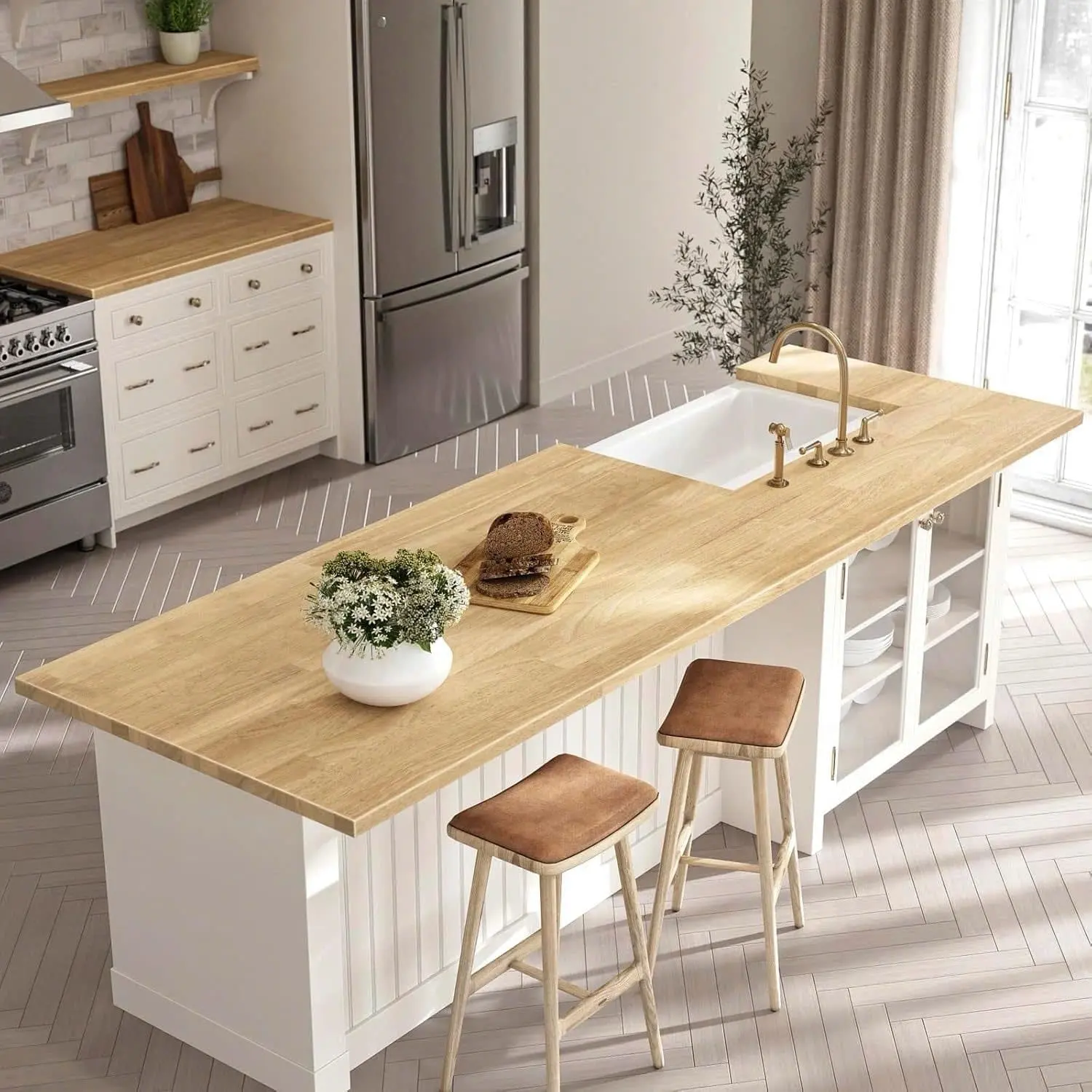 Butcher Block Island Tops 39" Wide