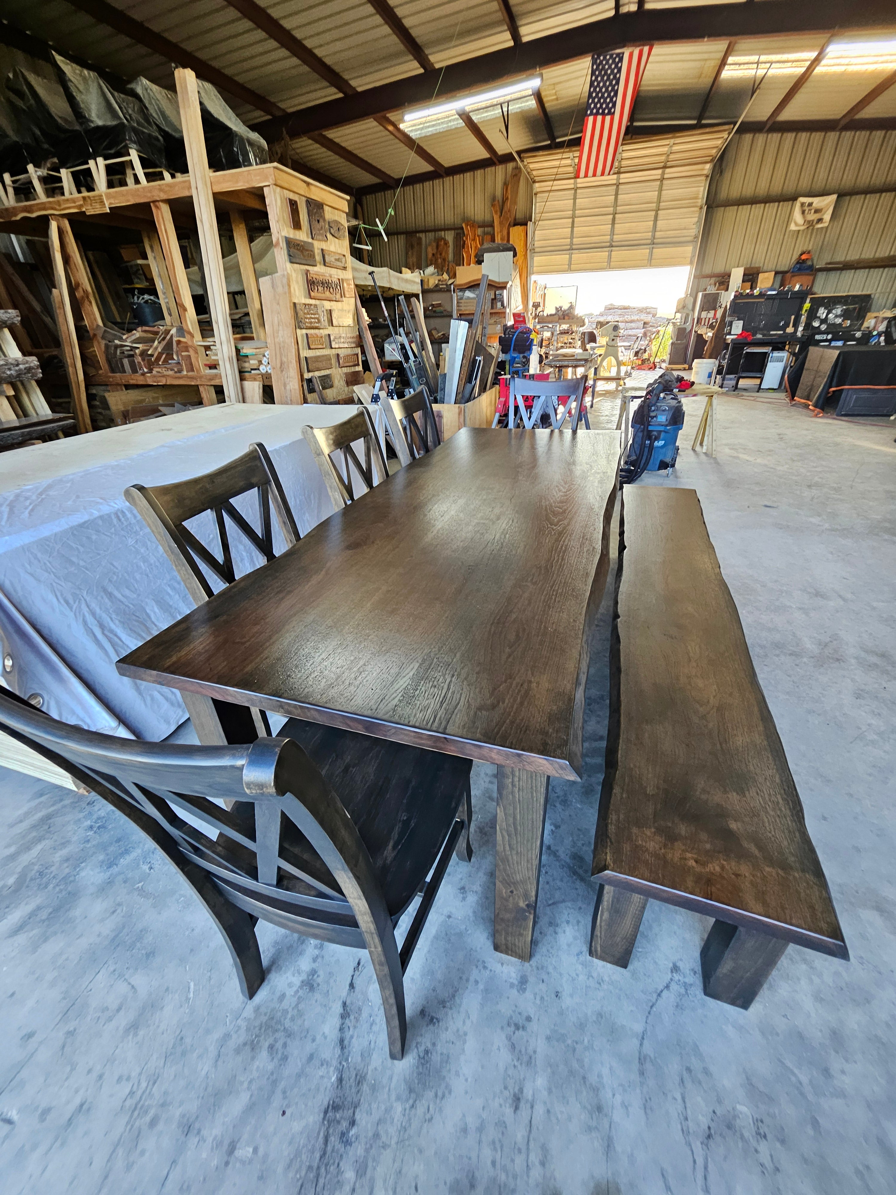 Bowerman Family Legacy Project- Live edge Pecan Dining Table