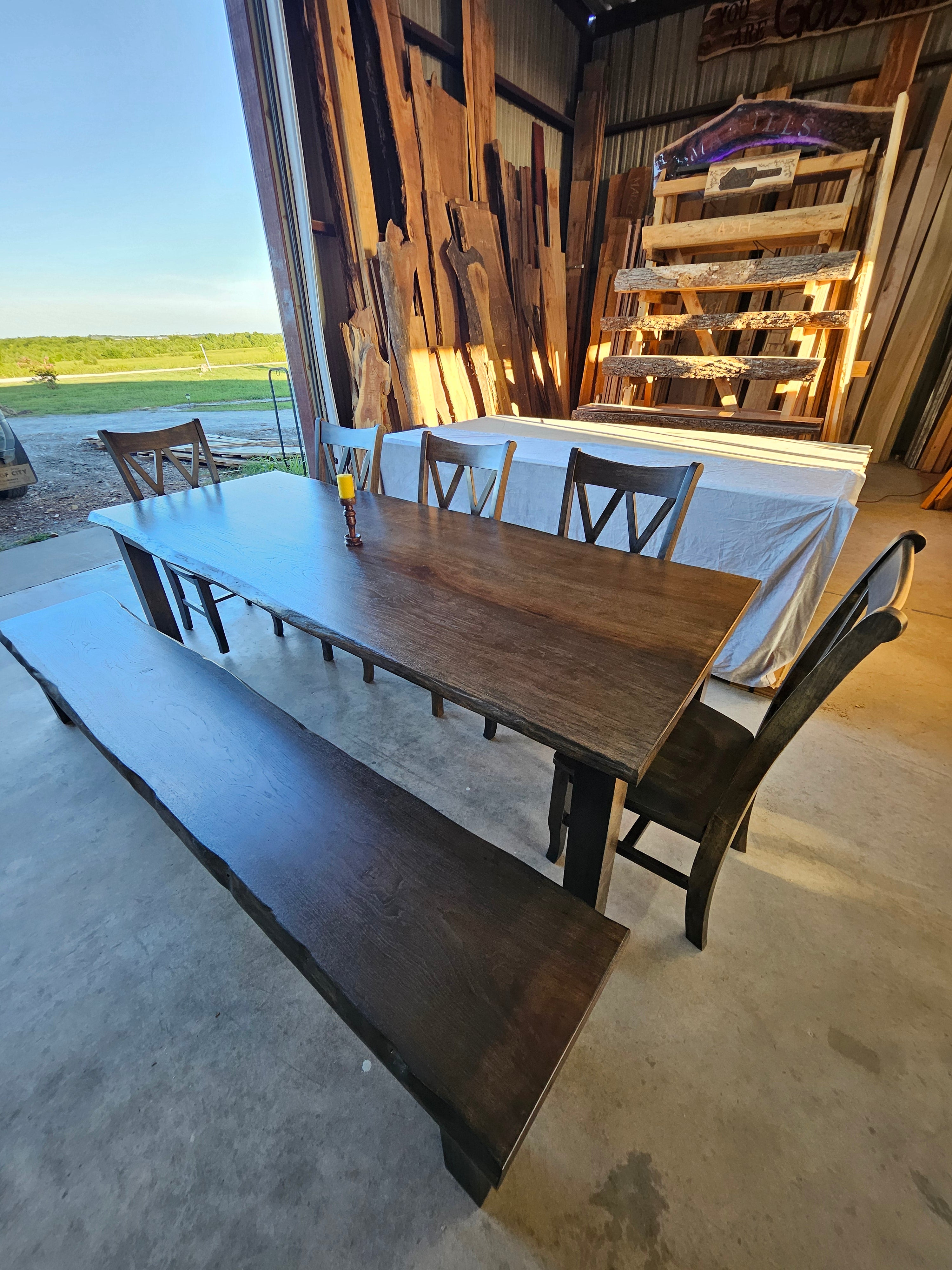 Bowerman Family Legacy Project- Live edge Pecan Dining Table